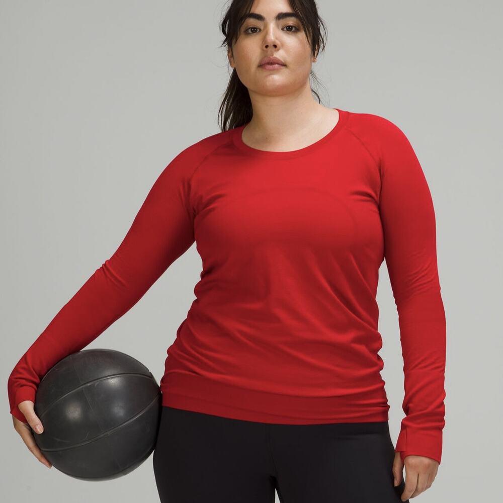 Lululemon Dark Red Swiftly Tech Long Sleeve 10